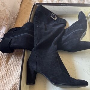 Enzo Angiolini Black Heeled Boots